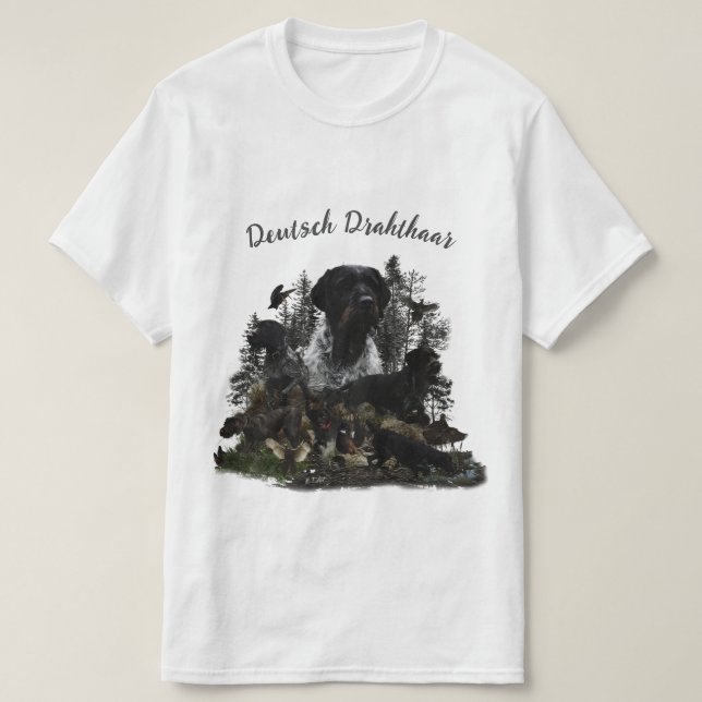 Deutsches Drahthaar Pointer T - Shirt (Design vorne)