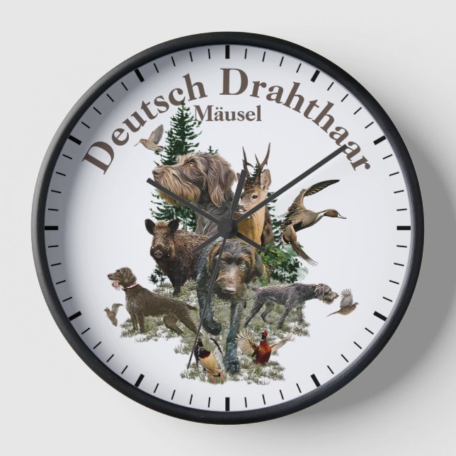 Deutsches Drahthaar Pointer Uhr (Vorderseite)