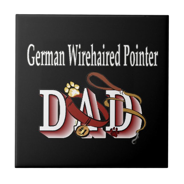 Deutsches Drahthaar Pointer Vater Fliese (Vorderseite)