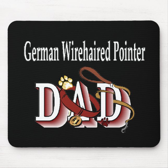 Deutsches Drahthaar Pointer Vater Geschenke Mousepad (Vorne)