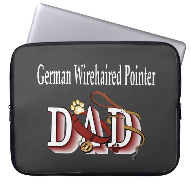 Deutsches Drahthaar Pointer Vater Laptopschutzhülle (Vorderseite)