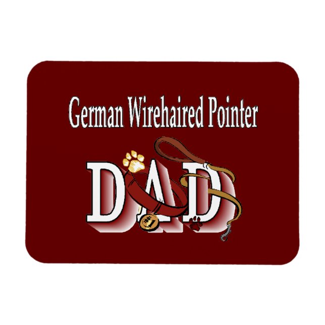 Deutsches Drahthaar Pointer Vater Magnet (Horizontal)