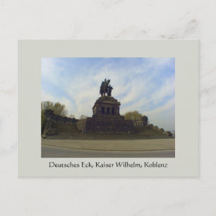 Deutsches Eck, Kaiser Wilhelm, Koblenz, Deutschlan Postkarte