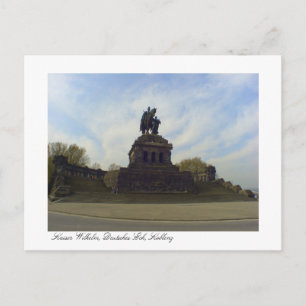 Deutsches Eck, Kaiser Wilhelm, Koblenz, Deutschlan Postkarte