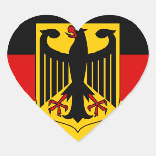 deutsches Emblem Herz-Aufkleber