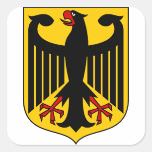 deutsches Emblem Quadratischer Aufkleber