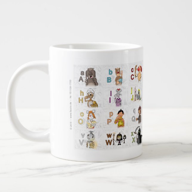 Deutsches Fingeralphabet 2 Jumbo-Tasse (Links)