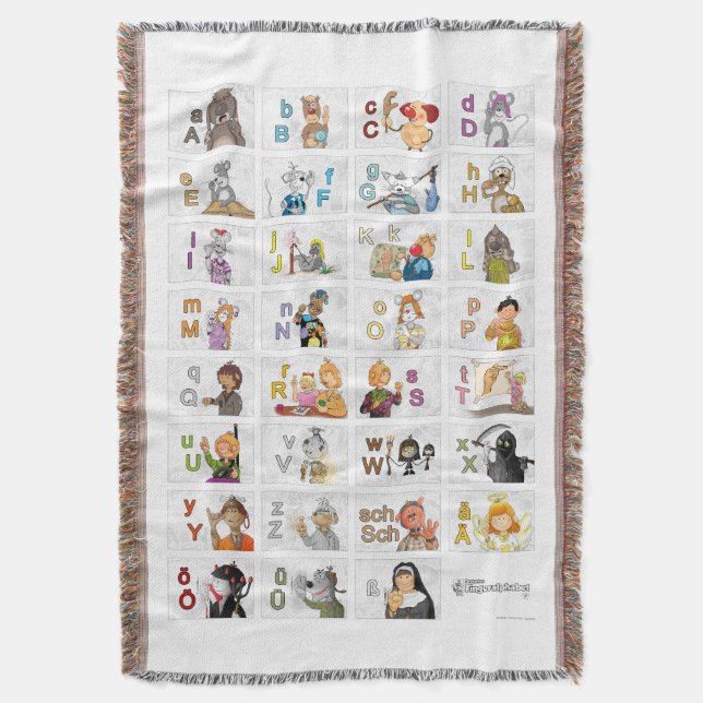 Deutsches Fingeralphabet II Decke (Vorderseite Vertikal)