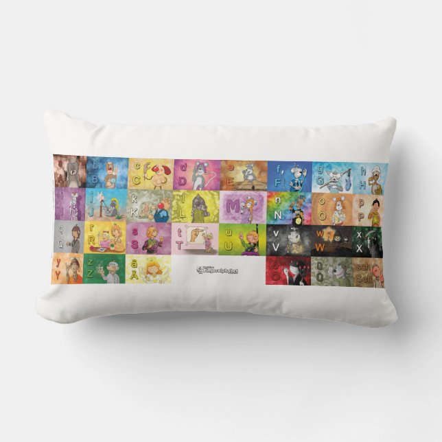 Deutsches Fingeralphabet Lendenkissen (Vorderseite)