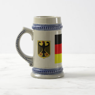 Deutsches Flaggen-Bier Stein Bierglas