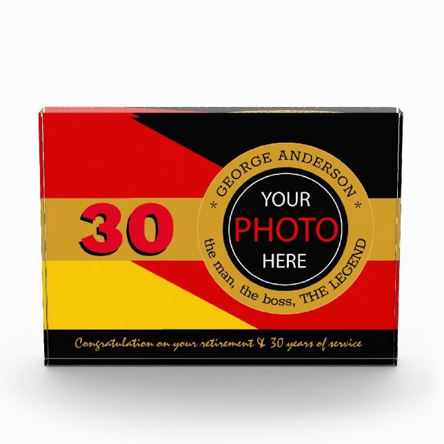 Deutsches Flaggen-Foto-Block & Deutschland / Name- Fotoblock (Vorderseite)