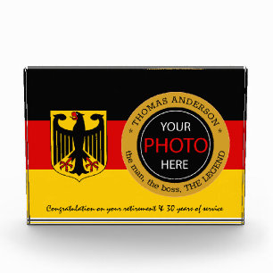 Deutsches Flaggen-Foto-Block & Deutschland / Name- Fotoblock
