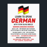 Deutsches Flaggendesign, deutschsprachige Kursanze Flyer<br><div class="desc">Deutsches Flaggendesign,  Flyer für die Werbung in deutschsprachigen Kursen durch den Visitenkarten-Store.</div>