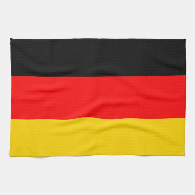 Deutsches Flaggenhandtuch Geschirrtuch (Horizontal)