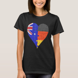 Deutsches Flaggenherz Australiens T-Shirt