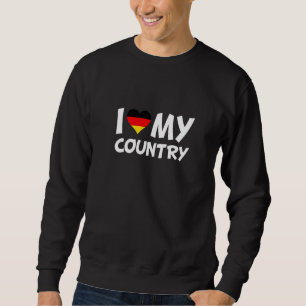Deutsches Flaggenherz I Liebe mein Land Deutschlan Sweatshirt