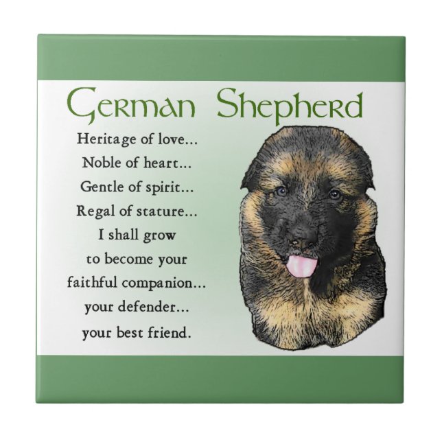 Deutsches Hirtenerbe der Liebe Fliese (Vorderseite)