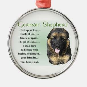 Deutsches Hirtenerbe der Liebe Silbernes Ornament
