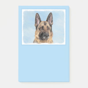Deutsches Hirtengemälde - Niedliche Original Hund Post-it Klebezettel