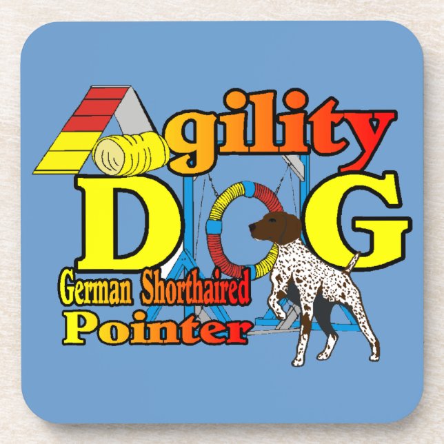 Deutsches Kurzpointer-Agility Getränkeuntersetzer (Vorderseite)