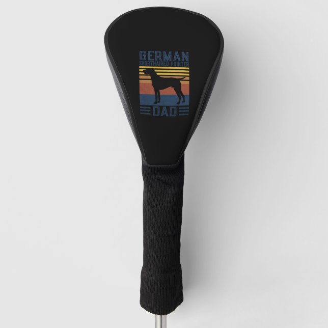 Deutsches Kurzportrait RetroT-Shirt Golf Headcover (Vorderseite)