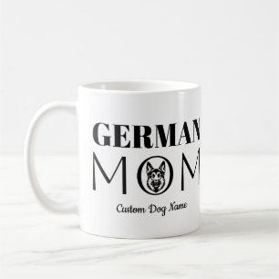 Deutsches Mutti Geburtstagsgeschenk für Mama, Hund Kaffeetasse