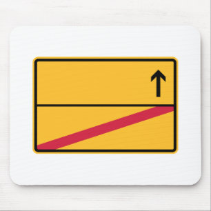 Deutsches Ortsschild, Ortsausfahrt Mousepad