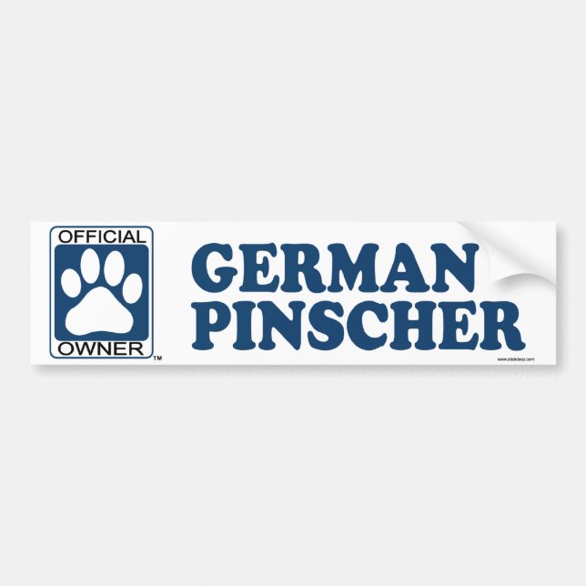 Deutsches Pinscher-Blau Autoaufkleber (Vorne)