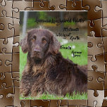 Deutsches Puzzle mit langhaarigen Pointer Jigsaw<br><div class="desc">Dieses atemberaubende Puzzle zeigt einen dunklen, schokoladen deutschen, langhaarigen Pointer-Hund, wunderschön dekoriert mit einigen der einzigartigen Eigenschaften dieser unglaublichen Rasse. Ob Sie stolzer Besitzer oder langhaariger Pointer sind, dieses Rätsel ergänzt Ihre Einrichtung perfekt. Sehen Sie, wie dieser schöne Hund zum Leben erwacht, wenn Sie ihn zusammen ausfüllen! Kommt mit einer...</div>