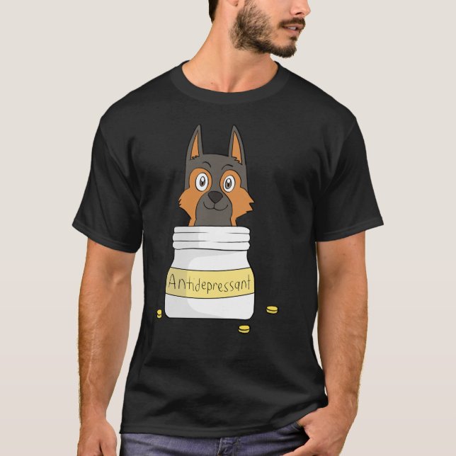 Deutsches Schäfermittel Antidepressivum T-Shirt (Vorderseite)