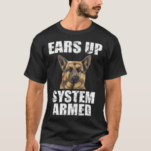 Deutsches Schäferohrsystem bewaffnet T-Shirt
