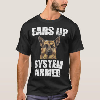 Deutsches Schäferohrsystem bewaffnet T-Shirt