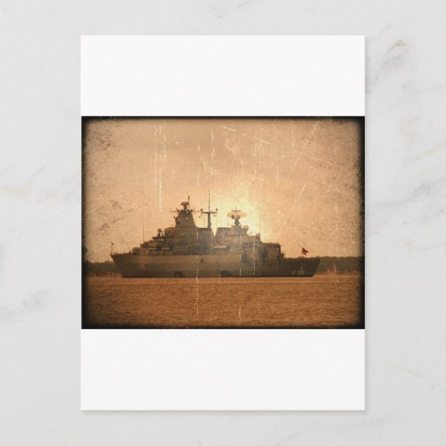 Deutsches Schiff Postkarte (Vorderseite)