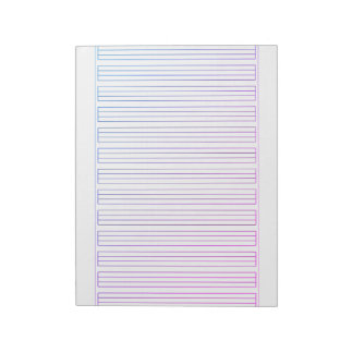 Deutsches Schreibpapier – 3 Linien mit Rand Notizblock