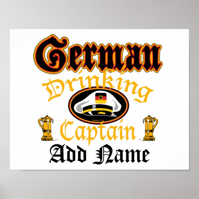 Deutsches Trinkgeld-Cptn-Poster Poster (Vorne)