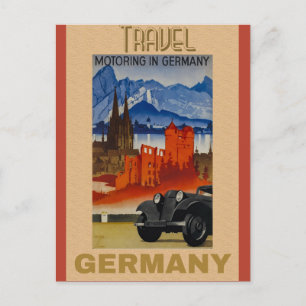 Deutsches Vintage-Reiseposter Postkarte