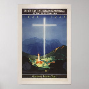 Deutsches Vintages Reise-Plakat Poster