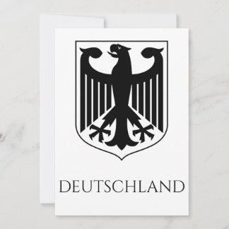 Deutsches Wappen Deutschland Schwarz und Weiß Einladung