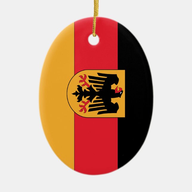Deutsches Wappen Flagge Keramik Ornament (Vorne)