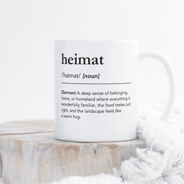 Deutsches Wörterbuch für Heimat-Definition Minimal Kaffeetasse (Von Creator hochgeladen)