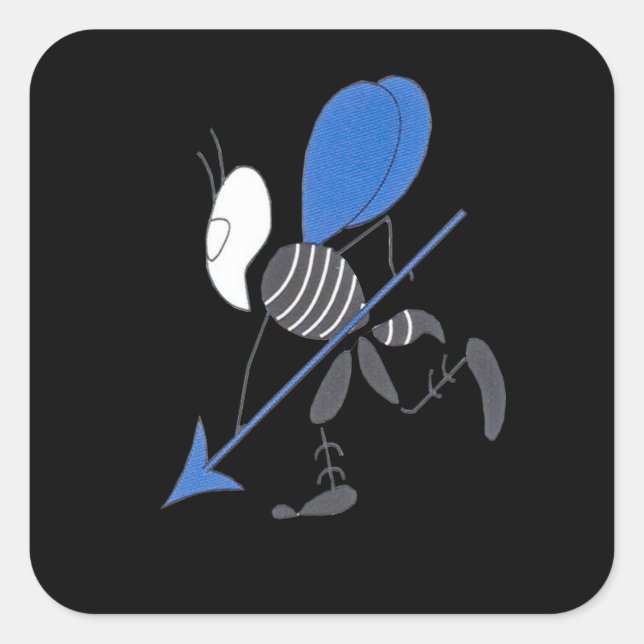 deutsches WW2-Luftkraftzeichen Quadratischer Aufkleber (Vorderseite)