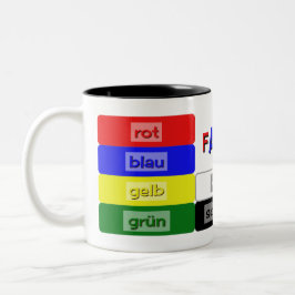 Deutschfarben lernen zweifarbige tasse