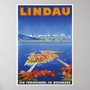 " Deutschland: 1935 - Lindau am Bodensee Reise Poster