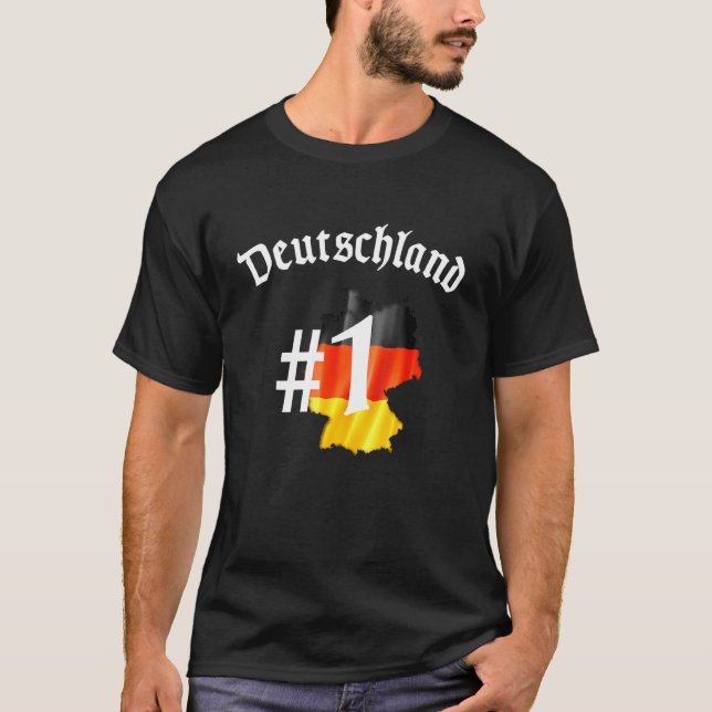 Deutschland 1 Flagge Deutschland T-Shirt (Vorderseite)