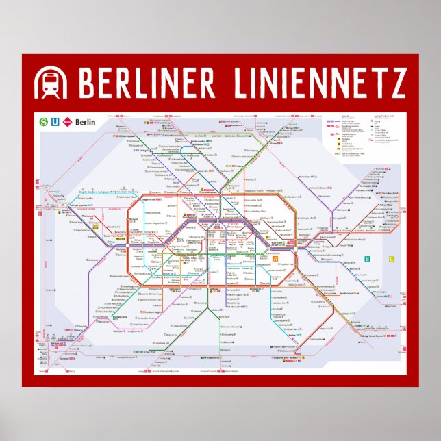 " Deutschland: 2021/heute Berlin - (U/S/Tram) Netz Poster (Vorne)