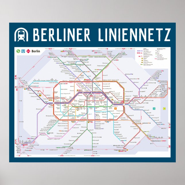 " Deutschland: 2021/heute Berlin - (U/S/Tram) Netz Poster (Vorne)