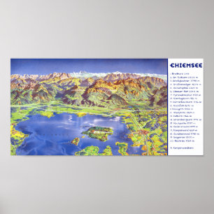 " Deutschland: 2021/heute - Chiemsee Panorama Tass Poster