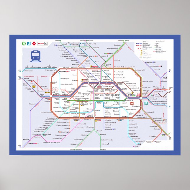 " Deutschland: 2022/heute Berlin - Liniennetz ... Poster (Vorne)