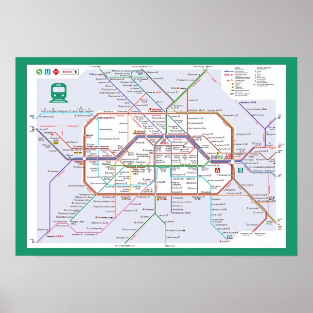 " Deutschland: 2023/heute Berlin - Liniennetz ... Poster (Vorne)