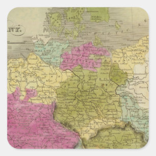 Deutschland 20 quadratischer aufkleber